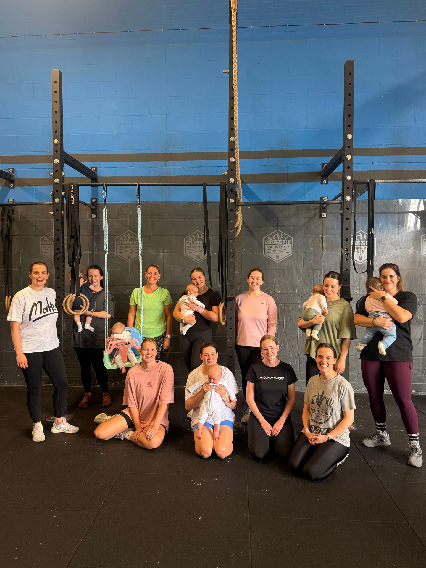 MumFit mums and babies together after a class at CrossFit Tunbridge Wells